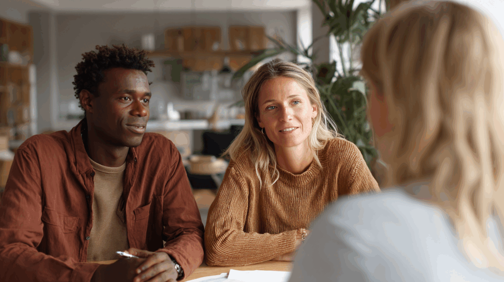 Couple consulting attorney about IVF embryo testing rights